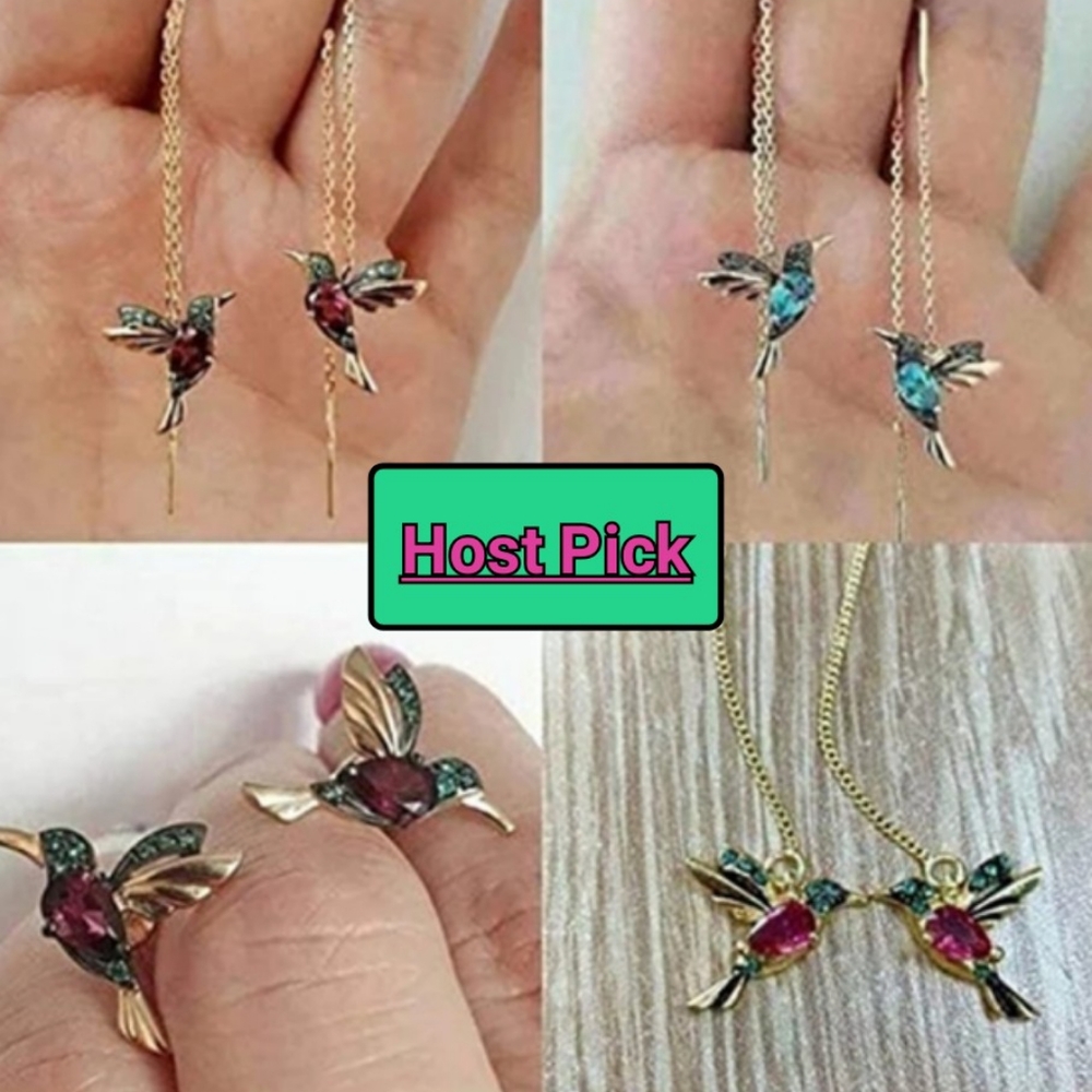 HOST PICK Hummingbird Threader Drop Earrings